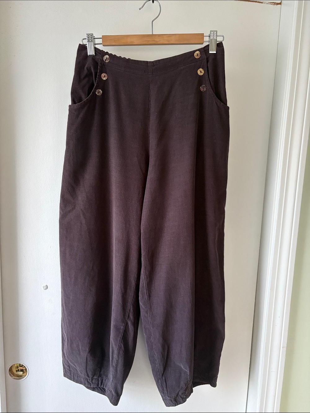 Bryn Walker Genie Lantern Brown Corduroy Pants S